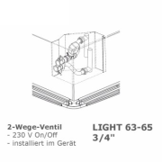 2 Wege Ventilbaugruppe 3/4", LIGHT 63-65, intern, installiert